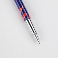 Ручка металл с колпачком &laquo;Спорт российский&raquo;, фурнитура серебро, 1.0 мм