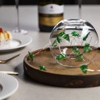 Гирлянда &laquo;Нить&raquo; 2 м роса с насадками &laquo;Ёлочка&raquo;, IP20, серебристая нить, 20 LED, 2 режима, батарейки ААх2 (нет в комплекте), свечение тёплое белое