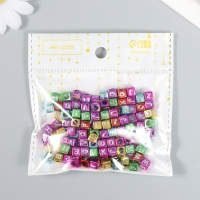 Бусины для творчества пластик "Английские буквы" голография набор 20гр 0,6х0,6х0,6 см Бусины для творчества пластик "Английские буквы" голография набор 20гр 0,6х0,6х0,6 см