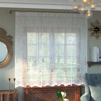 Тюль на кухню без шторной ленты, 200х165 см, цвет белый, 100% полиэстер Тюль на кухню без шторной ленты, 200х165 см, цвет белый, 100% полиэстер