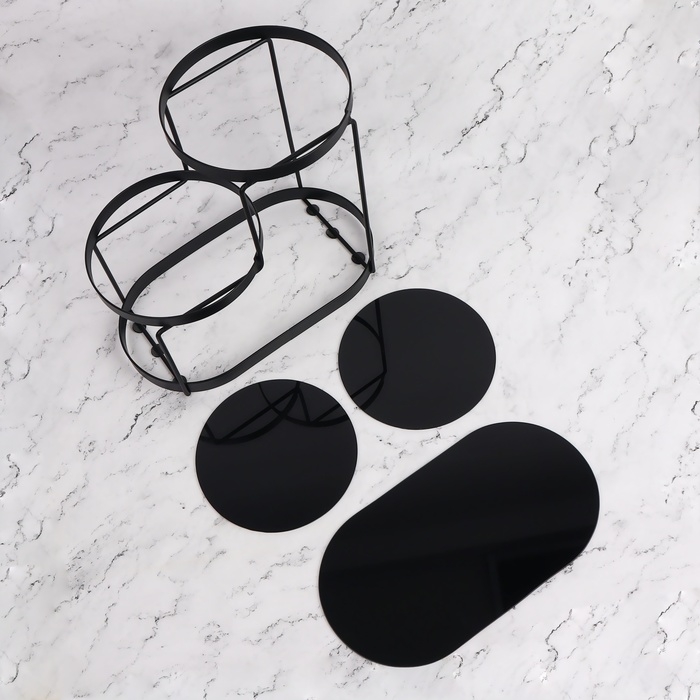 Органайзер для хранения, 3 секции, 30 × 17 × 26,5 см, цвет чёрный Органайзер для хранения, 3 секции, 30 × 17 × 26,5 см, цвет чёрный