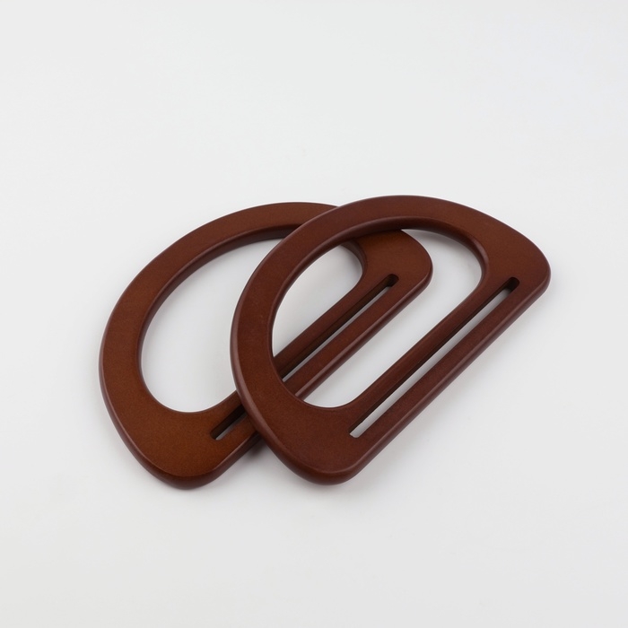 Ручки для сумки деревянные, 10 &times; 17 см, 2 шт, цвет тёмно-коричневый