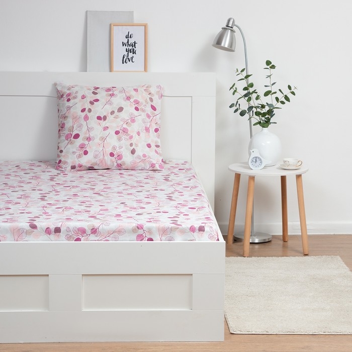 Комплект Экономь и Я &laquo;Эвкалипт&raquo;: Простыня 145х214 см, наволочка 70х70 см, бязь, 100% хлопок