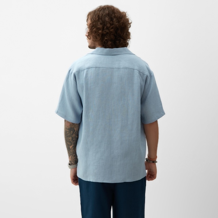 Рубашка мужская с коротким рукавом MIST р.56, голубой Рубашка мужская с коротким рукавом MIST р.56, голубой
