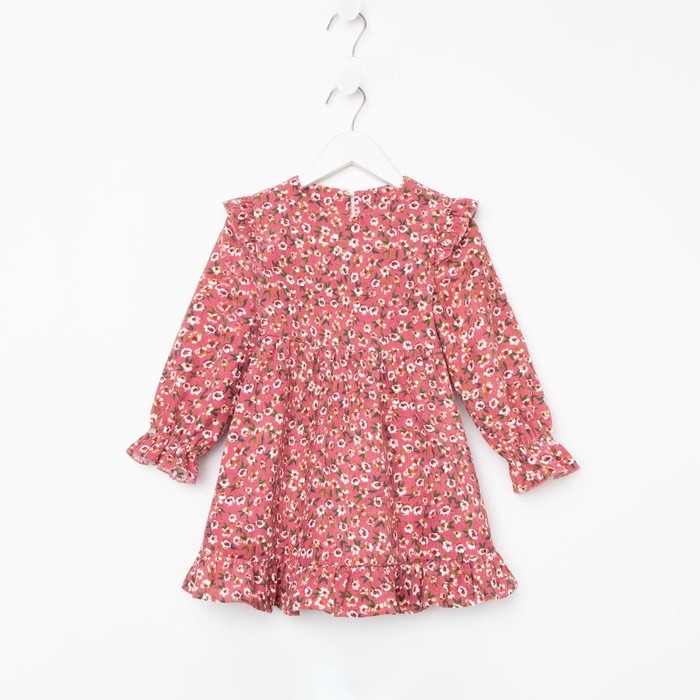 Платье детское KAFTAN "Цветы", р. 34 (122-128), розовый