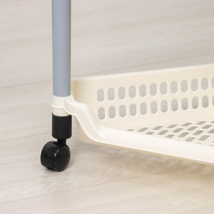 Этажерка угловая 4-х секционная, на колёсиках, цвет МИКС