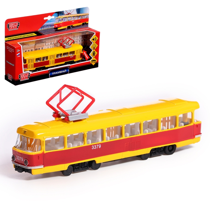 Машина металлическая «Трамвай», световые и звуковые эффекты, открываются двери, инерционная, 18 см Машина металлическая «Трамвай», световые и звуковые эффекты, открываются двери, инерционная, 18 см