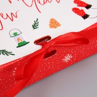 Коробка подарочная новогодняя складная &laquo;Счастливого праздника&raquo;, 20 х 18 х 5 см, Новый год