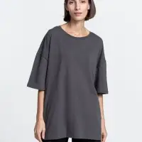 Футболка унисекс оверсайз Crosstown, темно-серая, размер L