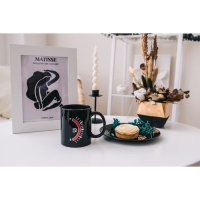 Кружка - хамелеон керамическая Доляна &laquo;Уровень топлива&raquo;, 350 мл, цвет чёрный