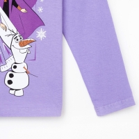 Футболка с длинным рукавом "Холодное сердце", Disney, рост 134-140, сиреневый Футболка с длинным рукавом "Холодное сердце", Disney, рост 134-140, сиреневый