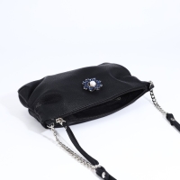 Сумка кросс-боди RICHET на молнии, наружный карман, цвет чёрный Сумка кросс-боди RICHET на молнии, наружный карман, цвет чёрный