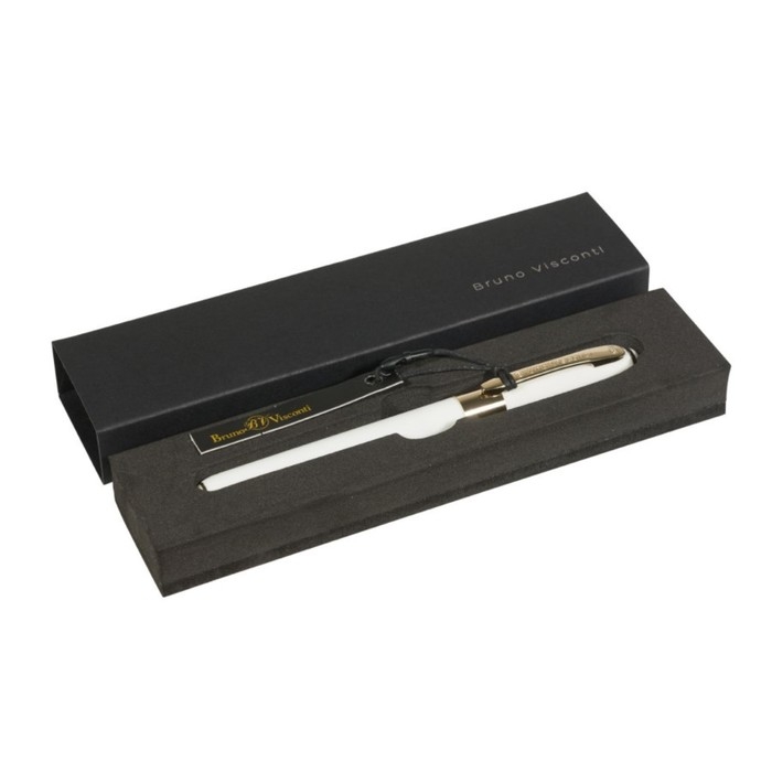 Ручка шариковая, 0.5 мм, BrunoVisconti MONACO, стержень синий, корпус Soft Touch белый, в футляре Ручка шариковая, 0.5 мм, BrunoVisconti MONACO, стержень синий, корпус Soft Touch белый, в футляре