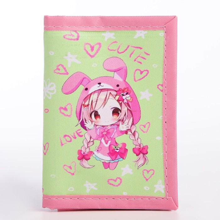 Подарочный набор для девочки &laquo;Аниме&raquo;, кошелёк, блокнот, ручка