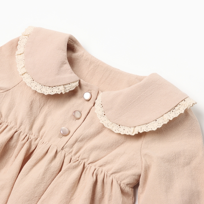 Платье для девочки MINAKU, цвет бежевый, рост 68-74