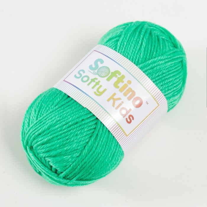 Пряжа 100% акрил "Softy Kids" 90м &plusmn;5м 50 гр цвет 48 зелёная мята