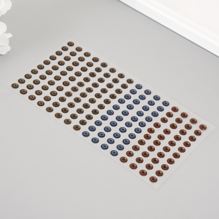 Наклейка пластик "Радужка глаза" 0,6 см d=20х9 см