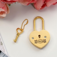 Замок свадебный с ключом &laquo;Вместе навсегда&raquo;.