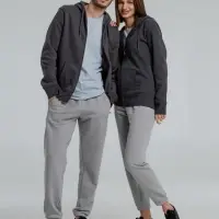 Толстовка на молнии с капюшоном унисекс King, темно-серая, размер 3XL