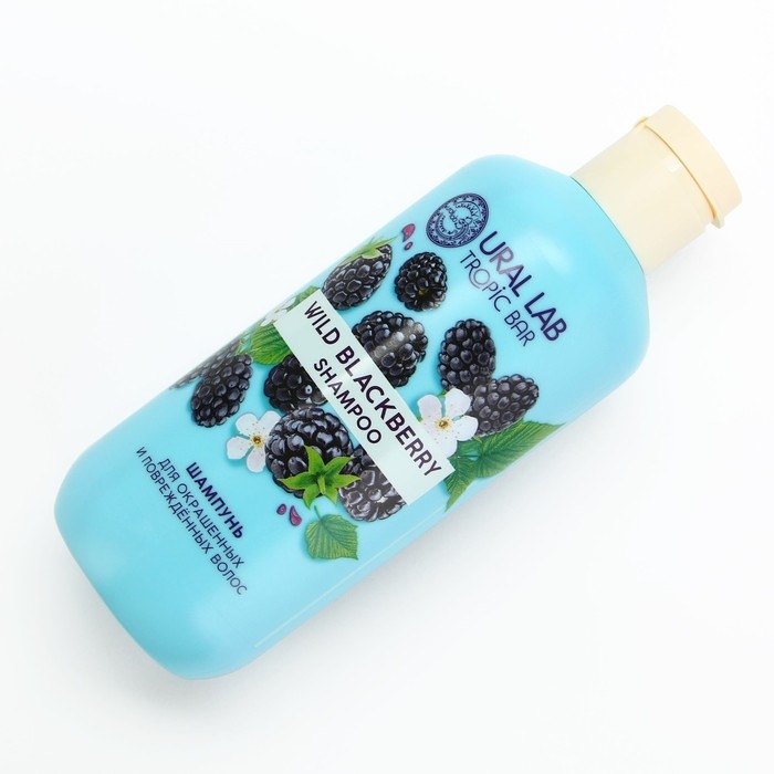 Шампунь для волос, очищение и укрепление, 300 мл, аромат ежевики, TROPIC BAR by URAL LAB