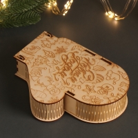 Новогодняя шкатулка-варежка "С Новым годом" 21х16х5 см Новогодняя шкатулка-варежка "С Новым годом" 21х16х5 см