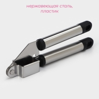 Пресс для чеснока Доляна &laquo;Помощник&raquo;, 18 см, цвет серебристый