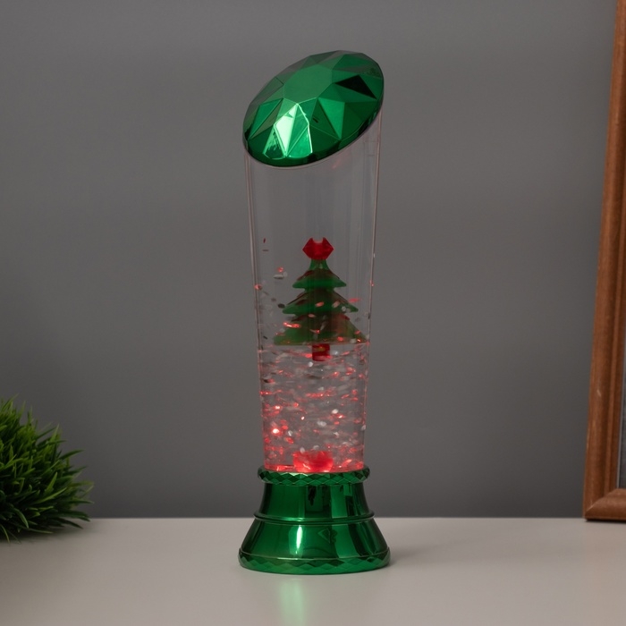 Лава лампа &laquo;Елка&raquo; LED 3хААА, USB зеленый 6,5х6,5х23,7см