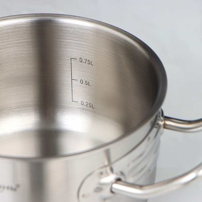 Кастрюля &laquo;Общепит&raquo;, 1 л, d=14 см, капсульное дно, индукция