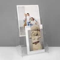 Диспенсер под флаер А4, 22×17,5×32 см на 3 деления, ПЭТ 2 мм Диспенсер под флаер А4, 22×17,5×32 см на 3 деления, ПЭТ 2 мм