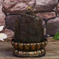 Фонтан настольный от сети, подсветка "Золотой Будда на троне из скалы" 28х20,5х20,5 см Фонтан настольный от сети, подсветка "Золотой Будда на троне из скалы" 28х20,5х20,5 см