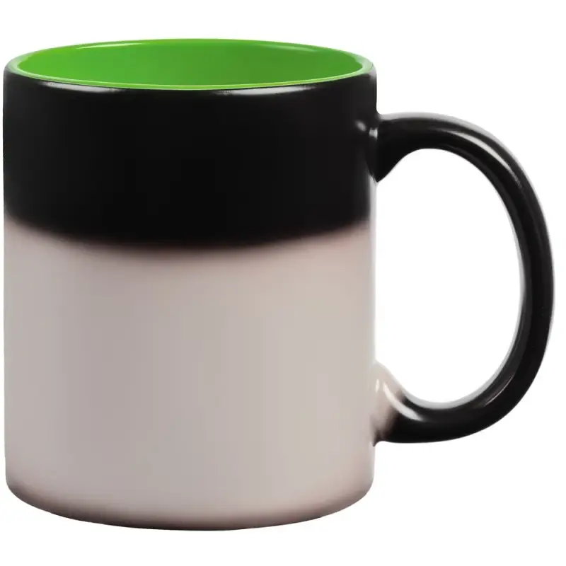Кружка-хамелеон On Display, матовая, черная с зеленым Кружка-хамелеон On Display, матовая, черная с зеленым