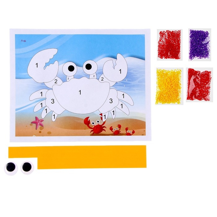 Набор для творчества: изготовление топперов, раскраска-наклейки аппликация EVA &laquo;Море&raquo;