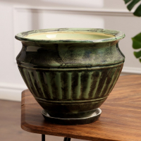 Набор горшков 2 шт. "Волна" зеленый 7,6 л/2,2 л