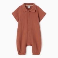 Комбинезон Крошка Я Муслин,р. 74-80, коричневый