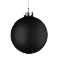 Елочный шар Finery Matt, 10 см, матовый черный