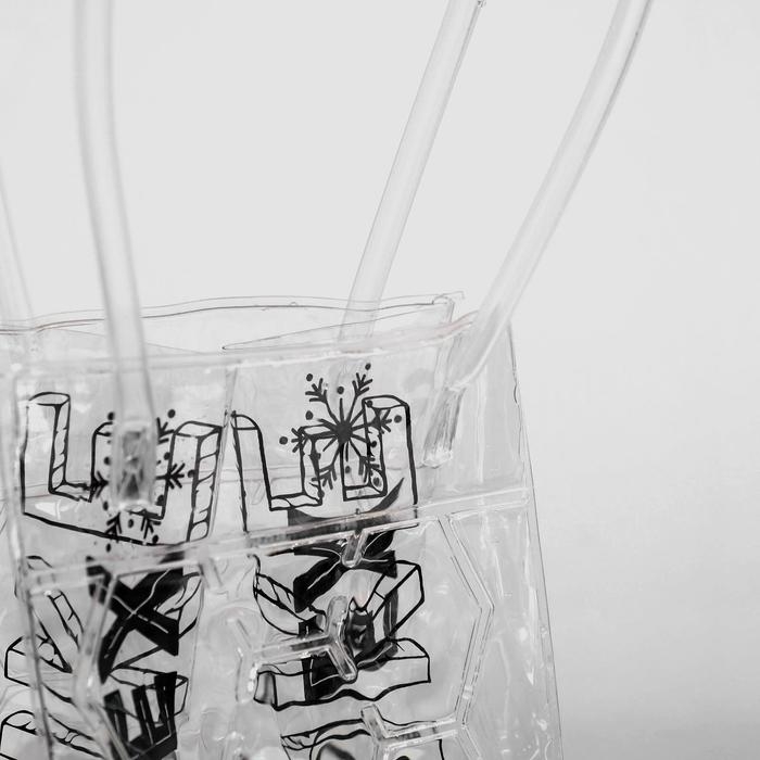 Пакет подарочный из пластика под бутылку, упаковка, &laquo;Cold heart&raquo;, 11 х 36 х 11 см