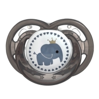 Соска - пустышка силиконовая ортодонтическая &laquo;Слоник&raquo;, от 0 мес., с колпачком, цвет черный