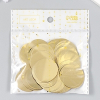 Пайетки "Круг" золото набор 30 гр d=3 см