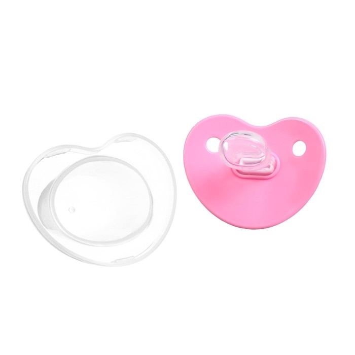 Соска - пустышка ортодонтическая, силикон, +6 мес., с колпачком, цвет розовый Соска - пустышка ортодонтическая, силикон, +6 мес., с колпачком, цвет розовый