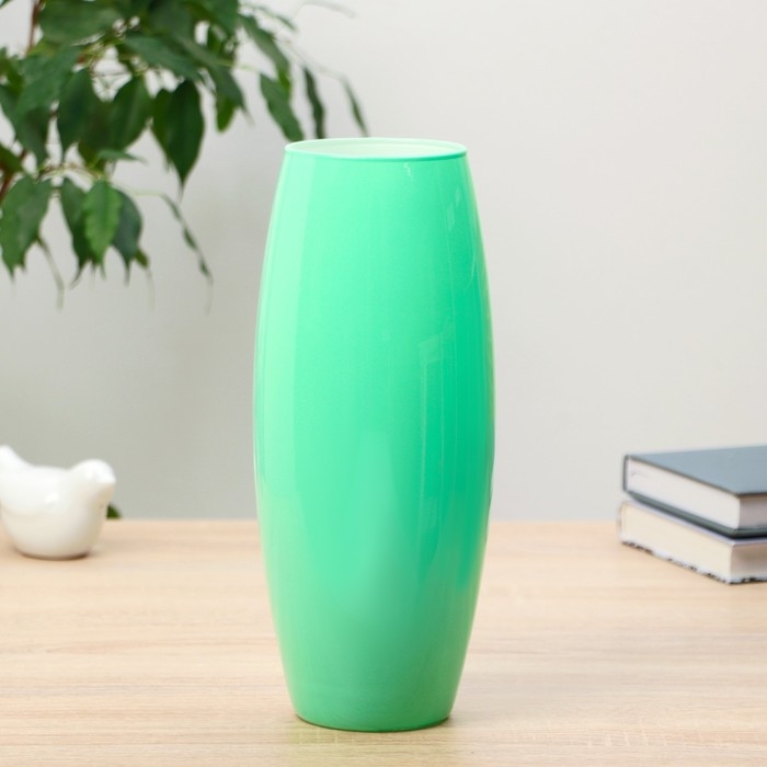 Ваза Ваза "Абстракция-зеленый" d-7,5см 10х26 см, микс