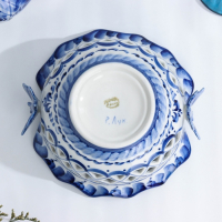 Конфетница &laquo;Бабочки&raquo;, 15&times;15&times;8 см, ажурная, гжель