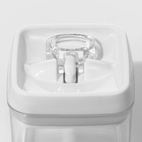 Банка для сыпучих продуктов с вакуумной крышкой Доляна, 500 мл, 9,5&times;9,5&times;10 см, цвет белый