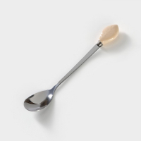 Чайная пара керамическая &laquo;Листочек&raquo;, 3 предмета: чашка 320 мл, блюдце 25,5&times;16 см, ложка, цвет жёлтый