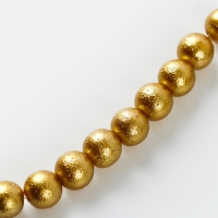 Бусины из стекла, набор 78 шт., размер 1 шт. — 10 мм, цвет жёлтое золото Бусины из стекла, набор 78 шт., размер 1 шт. — 10 мм, цвет жёлтое золото