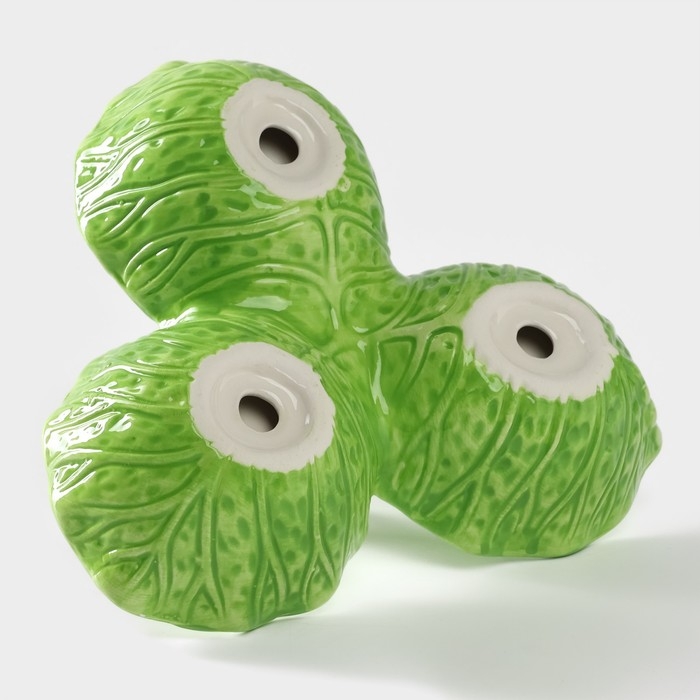 Менажница 3 ячейки Доляна &laquo;Зайка в капусте&raquo;, 22,5&times;20,5&times;10 см, цвет зелёный