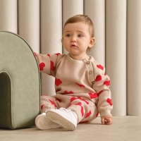 Комбинезон вязаный Крошка Я &laquo;Сердечки&raquo;, рост 80-86 см