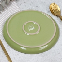 Тарелка керамическая &laquo;Олива&raquo;, 19.6 см, цвет зелёный