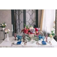 Бокал для вина стеклянный Magistro &laquo;Ла-Манш&raquo;, 250 мл, 8&times;15,5 см, цвет синий