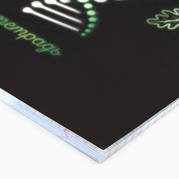 Предметная тетрадь А5, 48 л на скрепке &laquo;Неон. Биология&raquo;  Софт тач лам, 3D лак