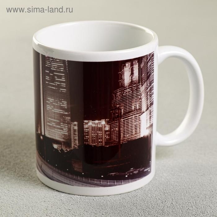 Кружка сублимация Кружка сублимация "Евгений" ночной город, 320 мл, с нанесением